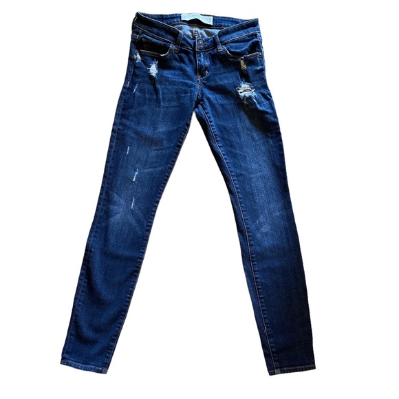 Abercrombie Sz:25Wx31L Super Skinny Distressed Blue Jeans - Picture 5 of 7